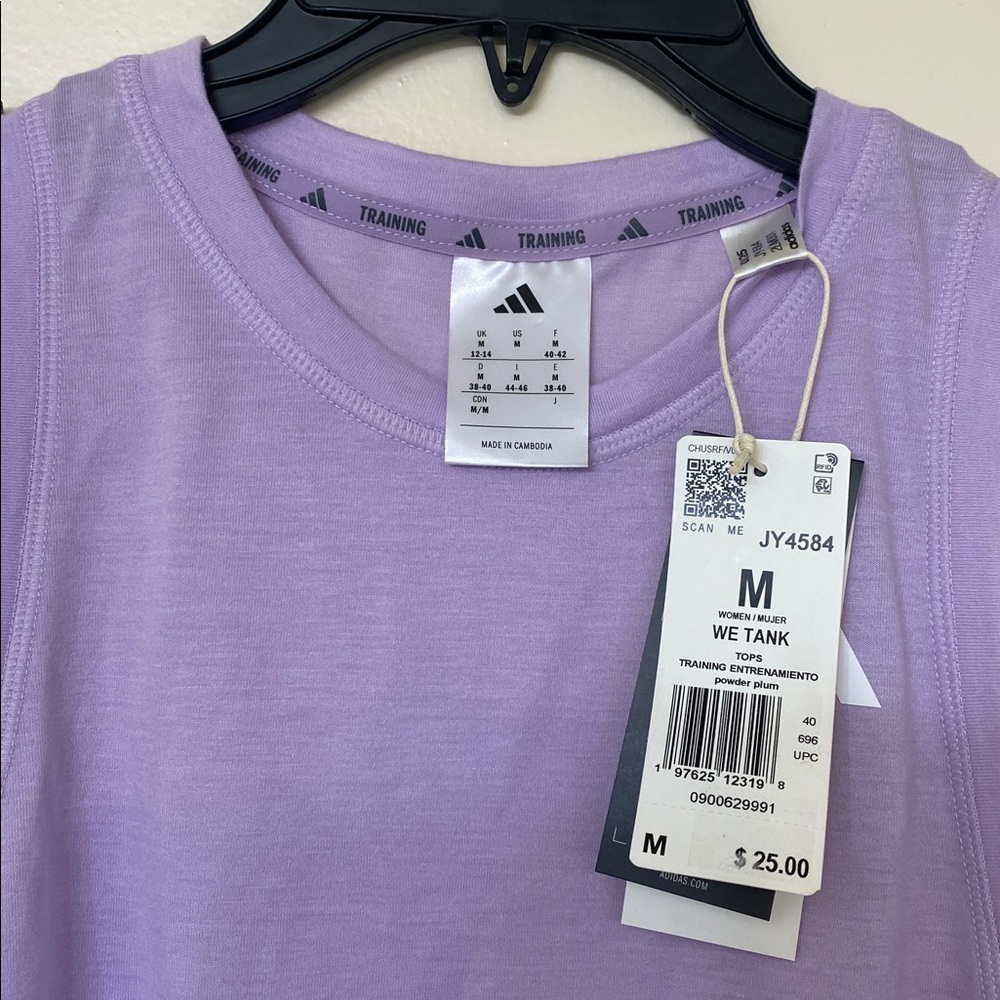 Adidas Light Purple Sleeveless Athletic Top - Picture 4 of 5